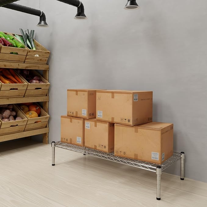 18" Deep x 42" Wide x 8" Height 1-Tier Wire Shelving Kit | NSF Commercial - Image 2