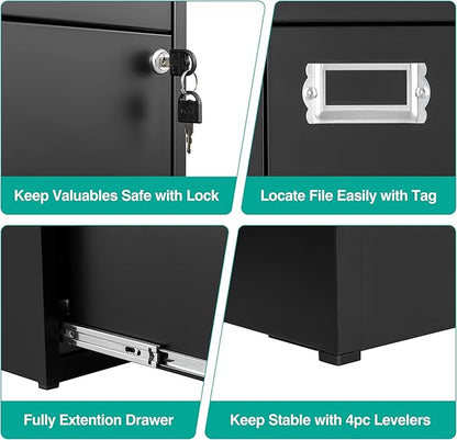 SISESOL 2 Drawer File Cabinet - Image 5