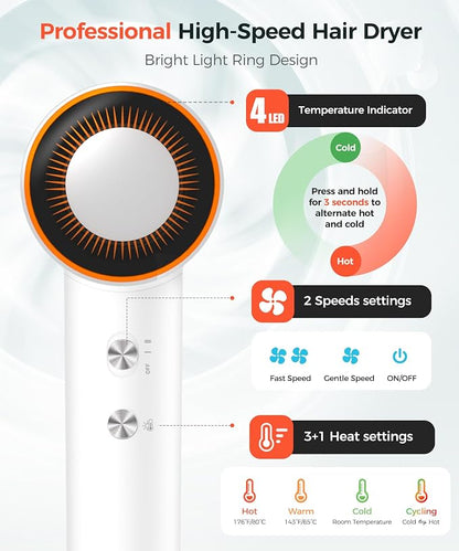 Hair Dryer, 150000 RPM High-Speed Blow Dryer - Image 3