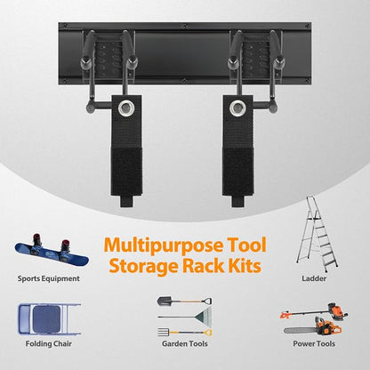 Garage Tool Organizer Wall Mount, 48 Inch Adjustable Garage Tool Storage Rack - Image 4