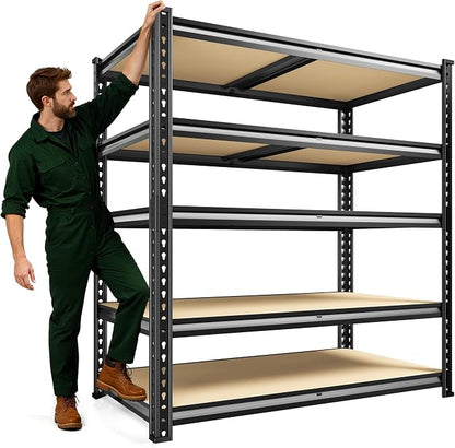 72.2" H Garage Shelves 2230LBS Storage Shelves, 5 Tier Adjustable Metal Shelving by Unknown