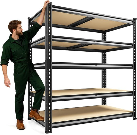 72.2" H Garage Shelves 2230LBS Storage Shelves, 5 Tier Adjustable Metal Shelving by Unknown