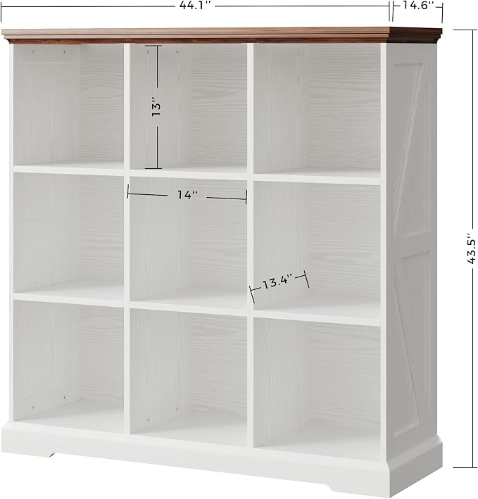 IRONCK 9 Cube Storage Organizer, Wooden Cube Shelf - Image 2