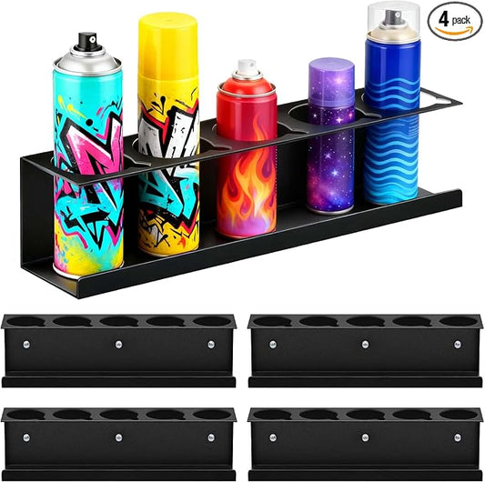 4 Pack Spray Can Holder, Wall Mount Spray Bottle Holder, Spray Can Organizer by Unknown