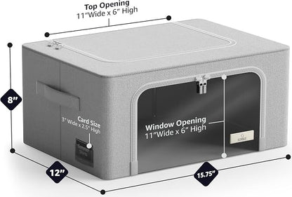 Sorbus Storage Bins with Metal Frame - Image 3
