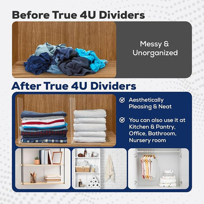 True 4U 4 Pack, Acrylic Shelf Dividers - Image 3