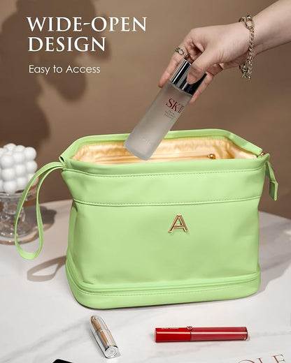Gifts for Teen Girls 16-18, Initial Large Makeup Bag, Bride To Be Gifts - Image 4