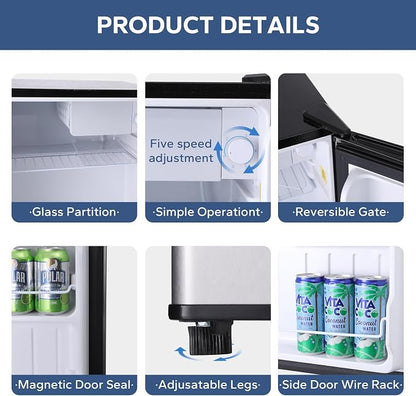 BANGSON Small Refrigerator, 1.6 Cu.Ft Mini Fridge - Image 4