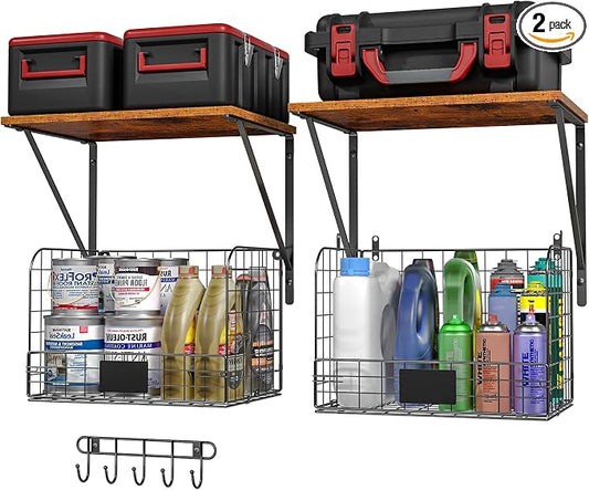 2 Pack Garage Shelves Wall Mounted by ThreeHio