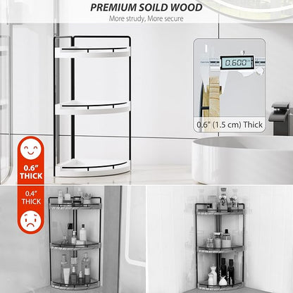 Corner Bathroom Counter Organizer, 3 Tier Bathroom Sink Shelf Countertop - Image 4