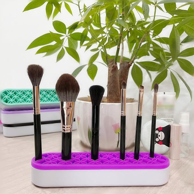TANG SONG 2 PCS Silicone Make up Brush Holder Cosmetic Storage Box Desktop - Image 4