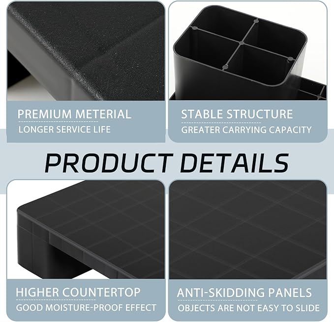 2 Pcs Plastic Pallet for Basement Storage Easy Stack Lightweight Floor Pallet - Image 3