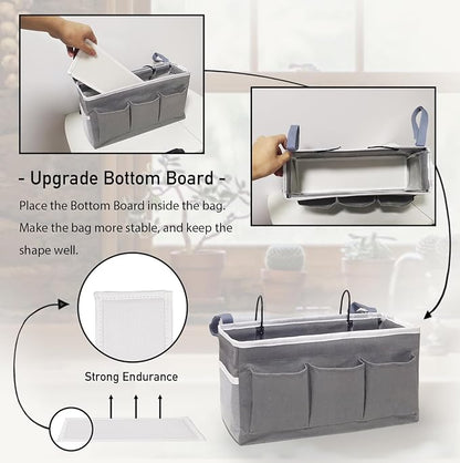 2pcs Bedside Caddy Storage Organizer, Hanging Bag Holder - Image 3