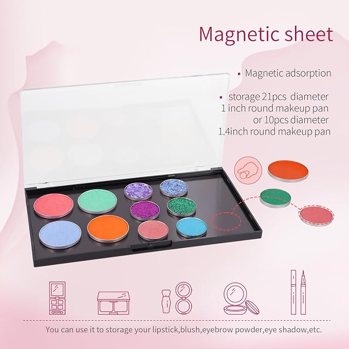 Magnetic Makeup Palette with Clear Top - Image 3