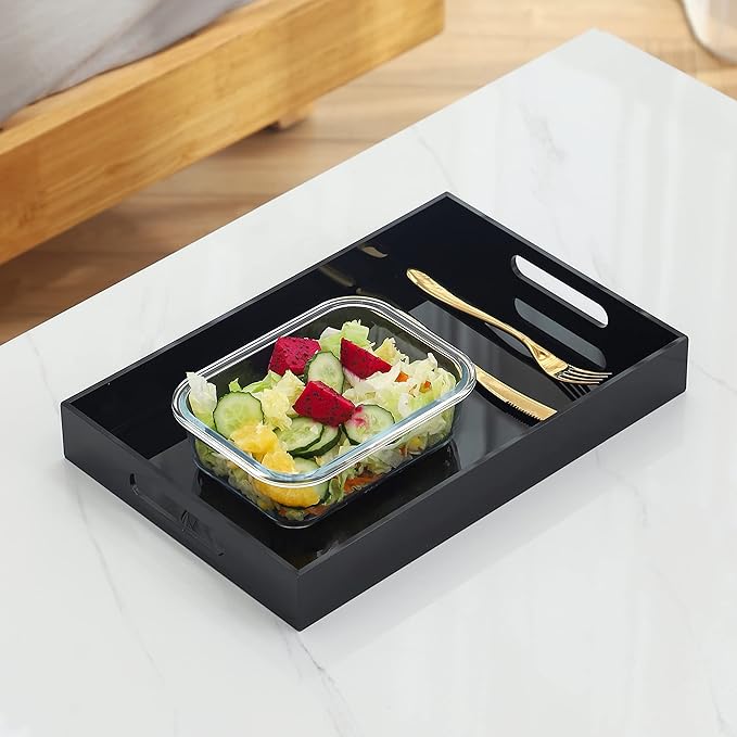 Black Oversize Acrylic Serving Tray - Image 5