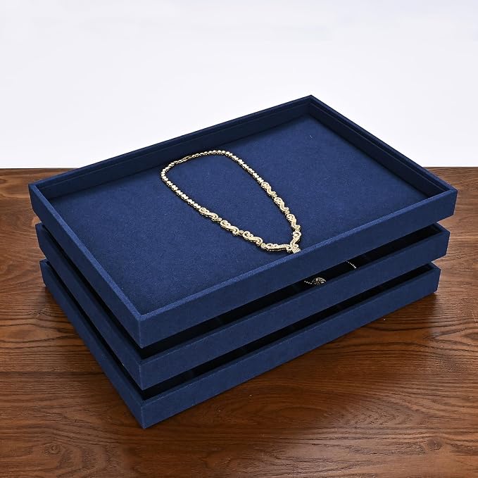 12 Grids Jewelry Tray Bracelet Tray Bangle Tray Microfiber Jewelry Display Tray - Image 6