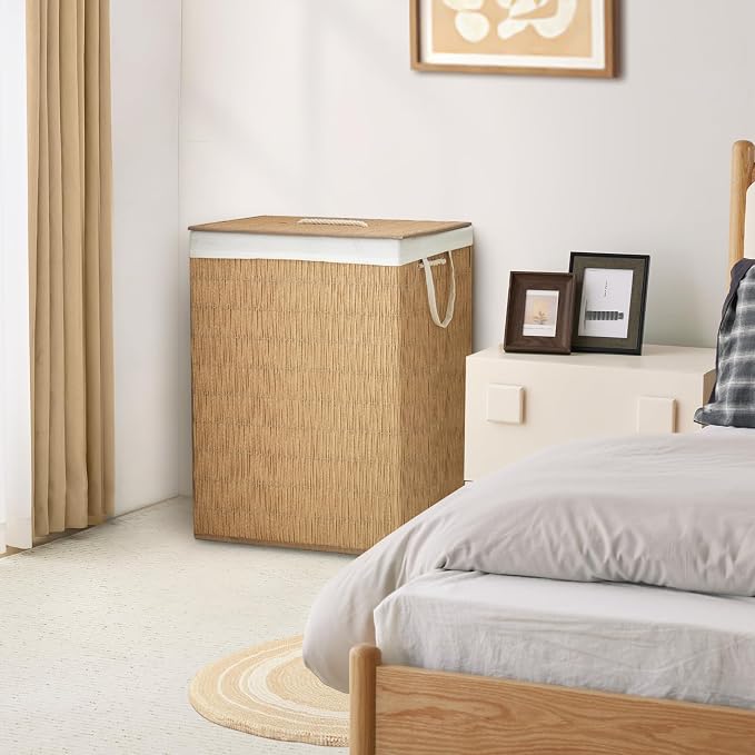 Laundry Hamper with Lid, 52.8 Gallon Large Laundry Basket 2 Removable Liner Bags - Image 6