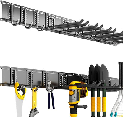 Garden Tool Organizer Wall Mount, 48inch Heavy Duty Garden Tool organizer by CRXCRC