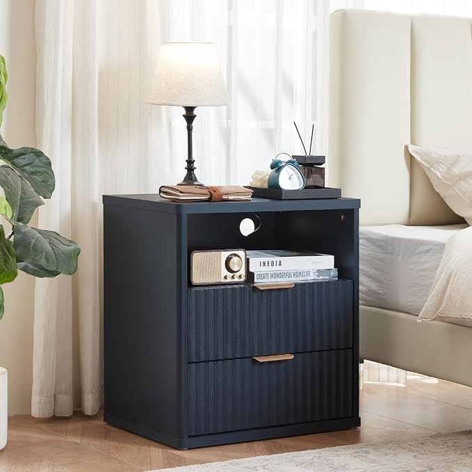 LEYAOYAO Fluted Nightstand Set of 2 - Image 2