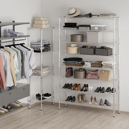 14" Deep x 54" Wide x 86" Height Wire Shelving Kit | 8-Tier | NSF Commercial - Image 5