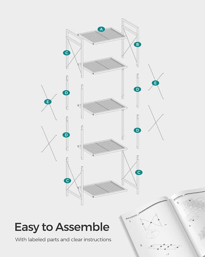 SONGMICS 5-Tier Metal Storage Rack, Shelving Unit - Image 8