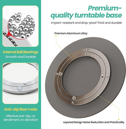 11.8" Lazy Susan Turntable – 360° Sinteredstone Silent Anti-Slip Turntable - Image 3