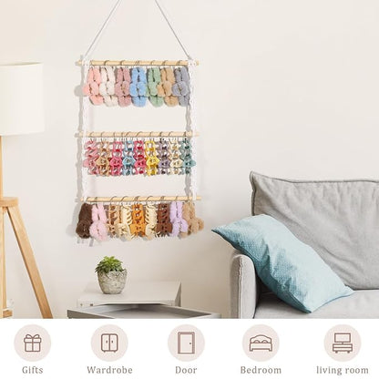 SNOWSTAR Macrame Hair Claw Clip Organizer - Image 5