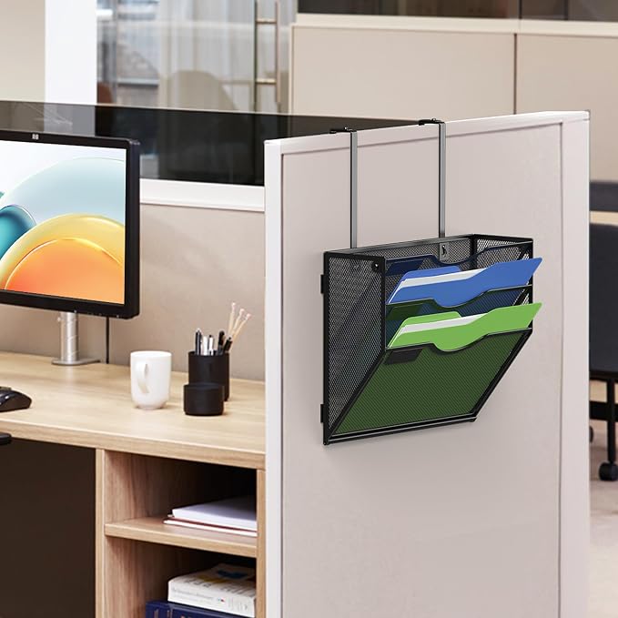 Kuntine.B Wall File Organizer Office Hanging Magazine Holder Wall File Organizer - Image 6