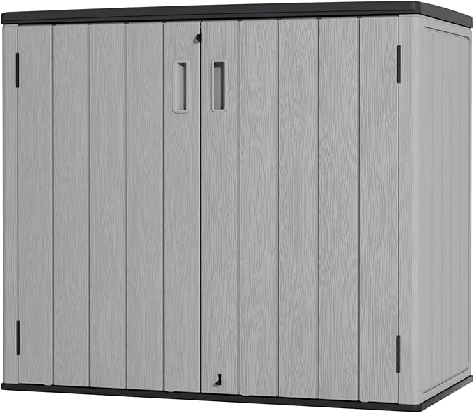 Large Outdoor Storage Box, Resin Sheds&Outdoor Storage Waterproof/Lockable by Mrosaa