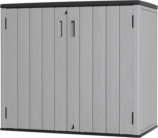 Large Outdoor Storage Box, Resin Sheds&Outdoor Storage Waterproof/Lockable by Mrosaa