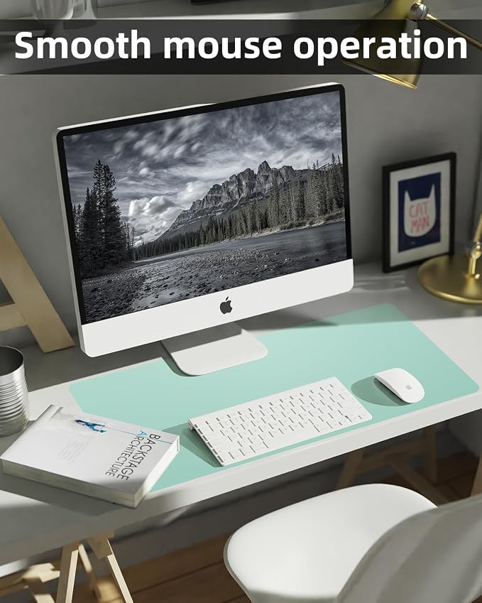 Non-Slip Desk mat, PULeather Desk Pad Protector, Office Desk Mat, Large Mouse - Image 6