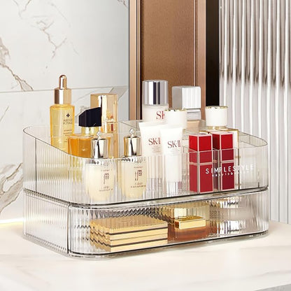 Clear Makeup Organizer for Vanity, Large Desk Organizer by DecorcodeDecoryourhome