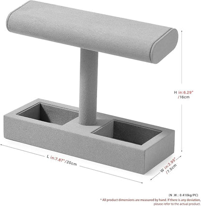 Oirlv Microfiber T-Bar Watch Display Stand Jewelry Display Props Jewelry - Image 8