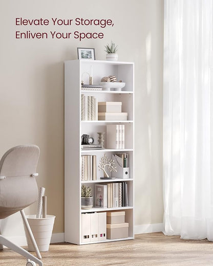VASAGLE Set of 2 Bookshelves, 23.6 Inches Wide, 6-Tier Open Bookcases - Image 4