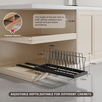 2 Pack Pots and Pans Organizer Under Cabinet - Image 6