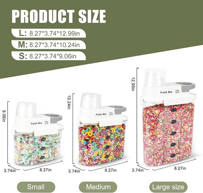 Cereal Storage Container 2Pack, 85oz/2.5L Airtight Food Storage Containers - Image 2