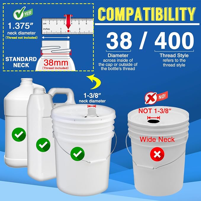 12 Pcs 5 Gallon Pump Dispenser 38-400 1 oz Dispenser Pump - Image 3