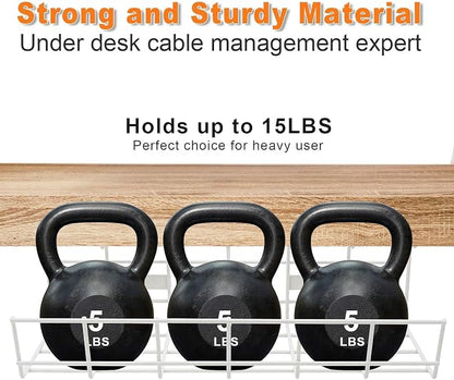 Under Desk Cable Management- 6 Pack Cord Organizer. Metal Wire Cable Management - Image 4