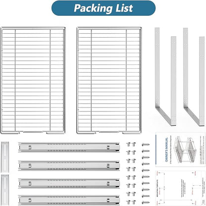 LOVMOR 2 Tier Individual Pull Out Cabinet Organizer 11" W x 18" D, Slide Out - Image 8