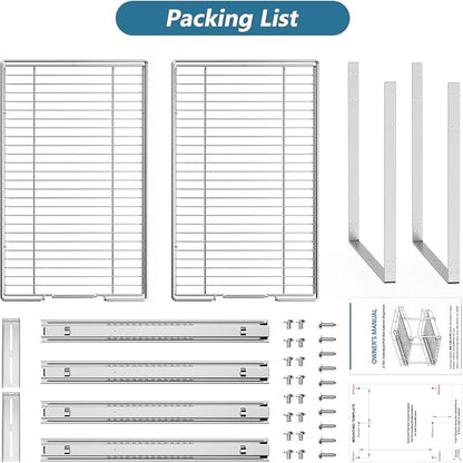 LOVMOR 2 Tier Individual Pull Out Cabinet Organizer 11"W x 21"D, Slide Out - Image 8