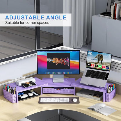 gianotter Dual Monitor Stand Riser, Desk Organizer - Image 3