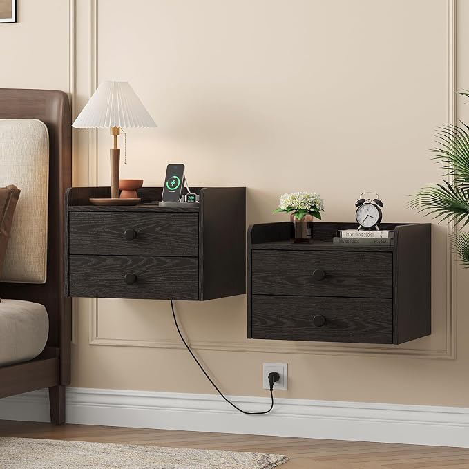Floating Nightstand Set of 2 by Vabches