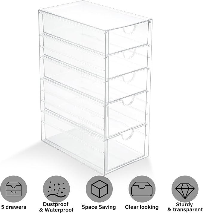 Prsildan Acrylic Drawer Makeup Organizer - Image 5