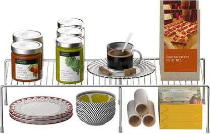 Redrubbit Expandable Metal Rustproof Kitchen Counter & Cabinet Shelf, 1 Shelf - Image 4