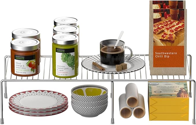 Redrubbit Cabinet Storage Shelf Rack, Expandable Metal Rustproof Kitchen - Image 9