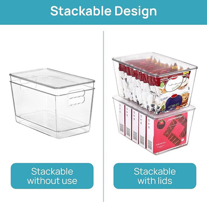Vtopmart 4 Pack Clear Stackable Storage Bins - Image 3