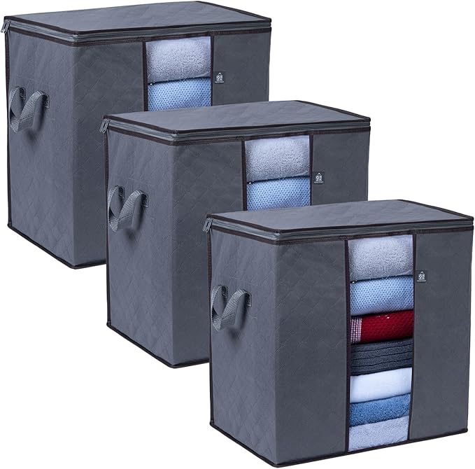VENO 3 Pack Clothes Storage Bag Organizer by Veno