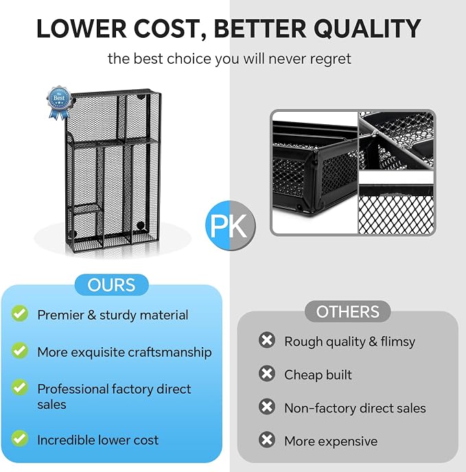 Desk Drawer Organizer, Office Drawer Divider Organizer Tray - Image 4