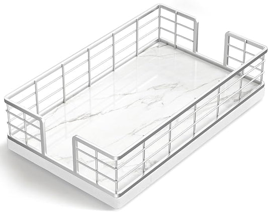 Wican Marble Guest Towel Holder Tray by Wican
