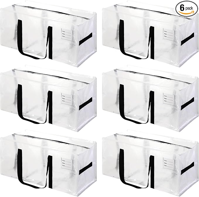 6 Pack Heavy Duty Extra Large Moving Bags by JCBZAMZ